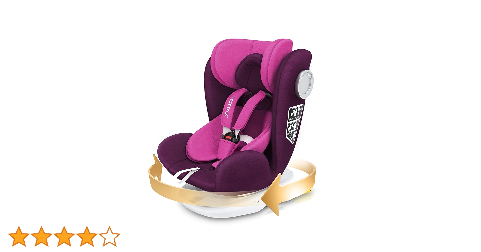 ⭐︎美品LETTAS レッタス チャイルドシート 360° 回転式 ISOFIX Amazon | LETTAS チャイルドシート 360° 回転式 0か月~12歳頃(0